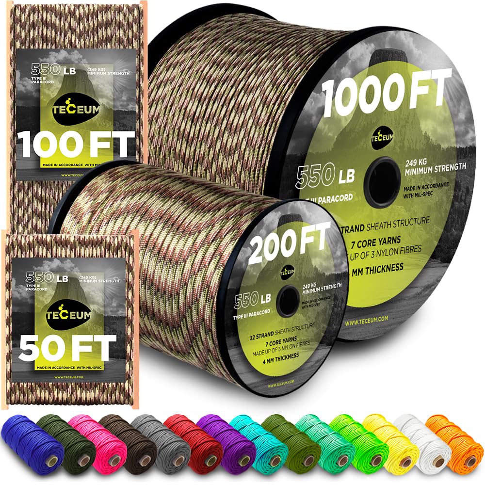 Paracord III 550 Camo – 50 ft - image 1