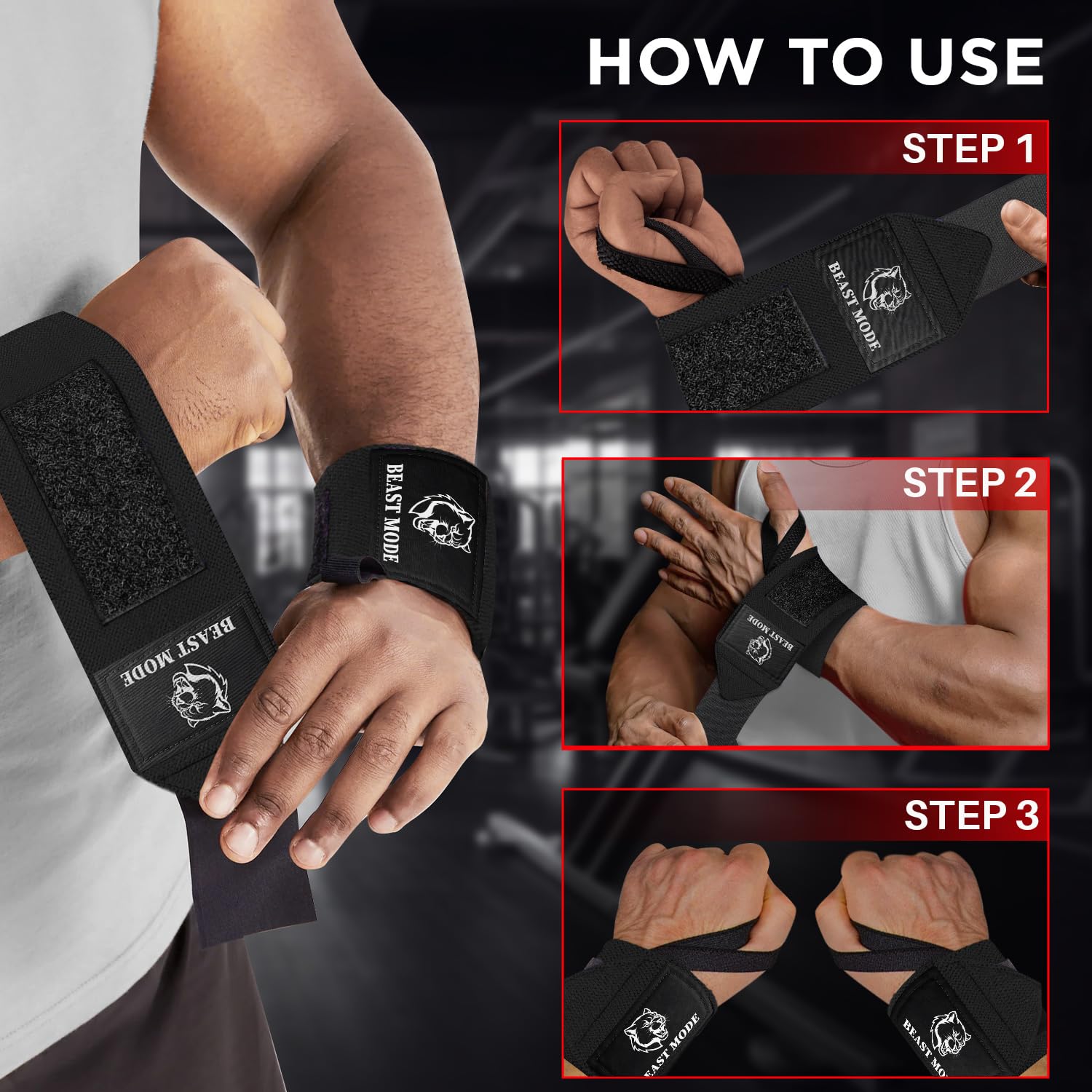 Wrist Wraps – Queen of Lifts – Black – 18 - image 7