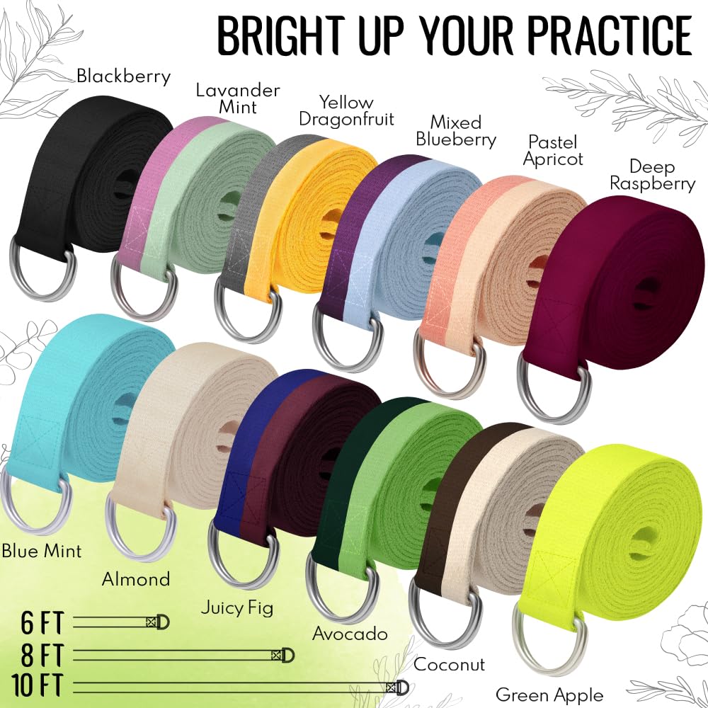 Yoga Straps – Polycotton – Green Avocado – 8 ft - image 7