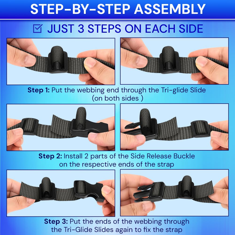 1" Buckles & Strap Kit – Charcoal – 6 Yards - image 7