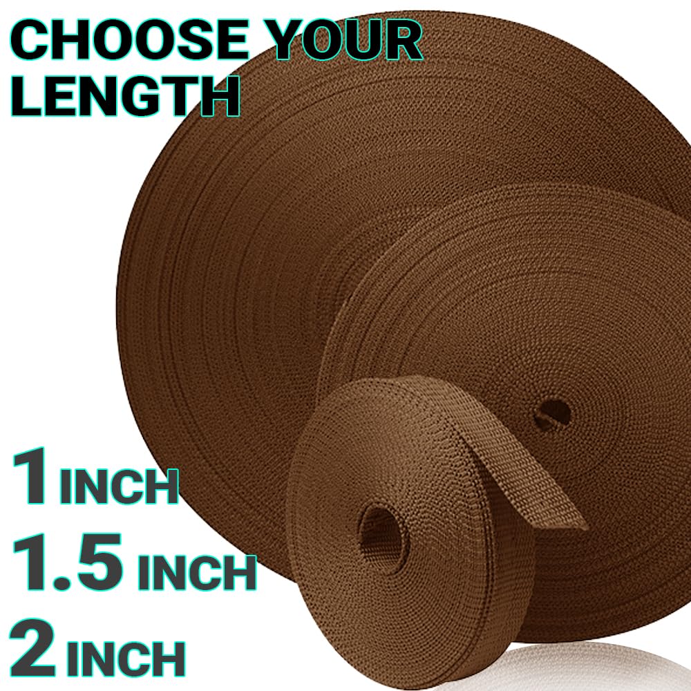 1 Inch Webbing – Light Brown – 50 Yards - image 9