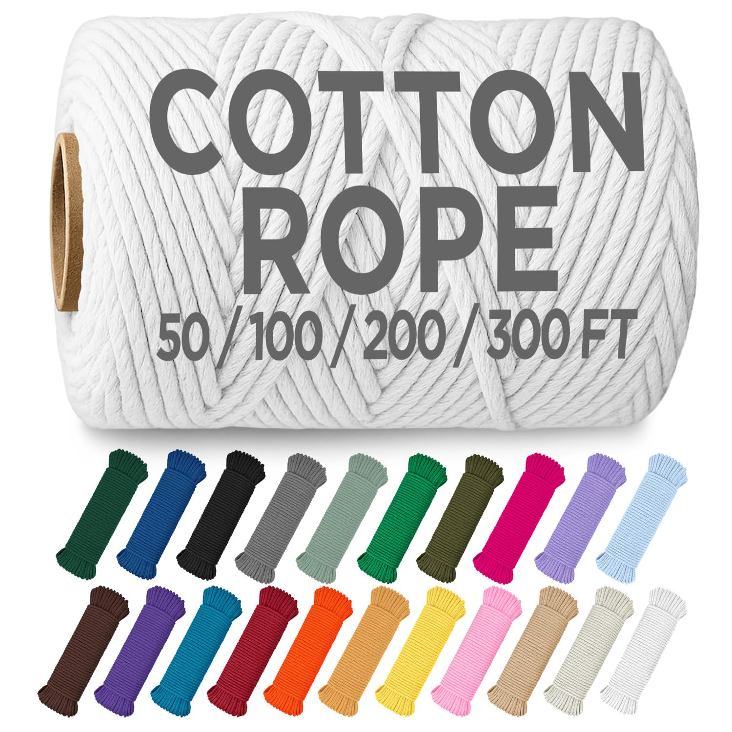 Rope Cotton 3/16" 300 feet White - image 1