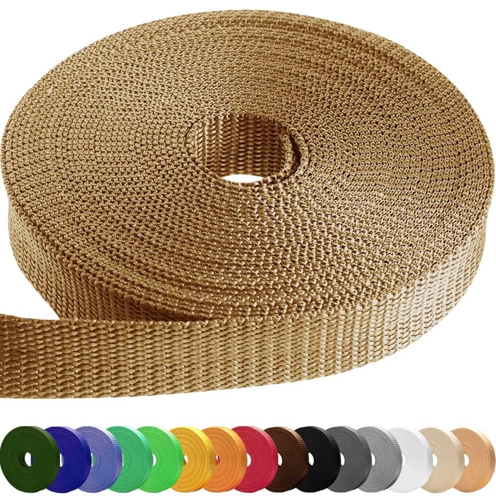 1.5" Inch Webbing – Tan – 25 Yards - image 1