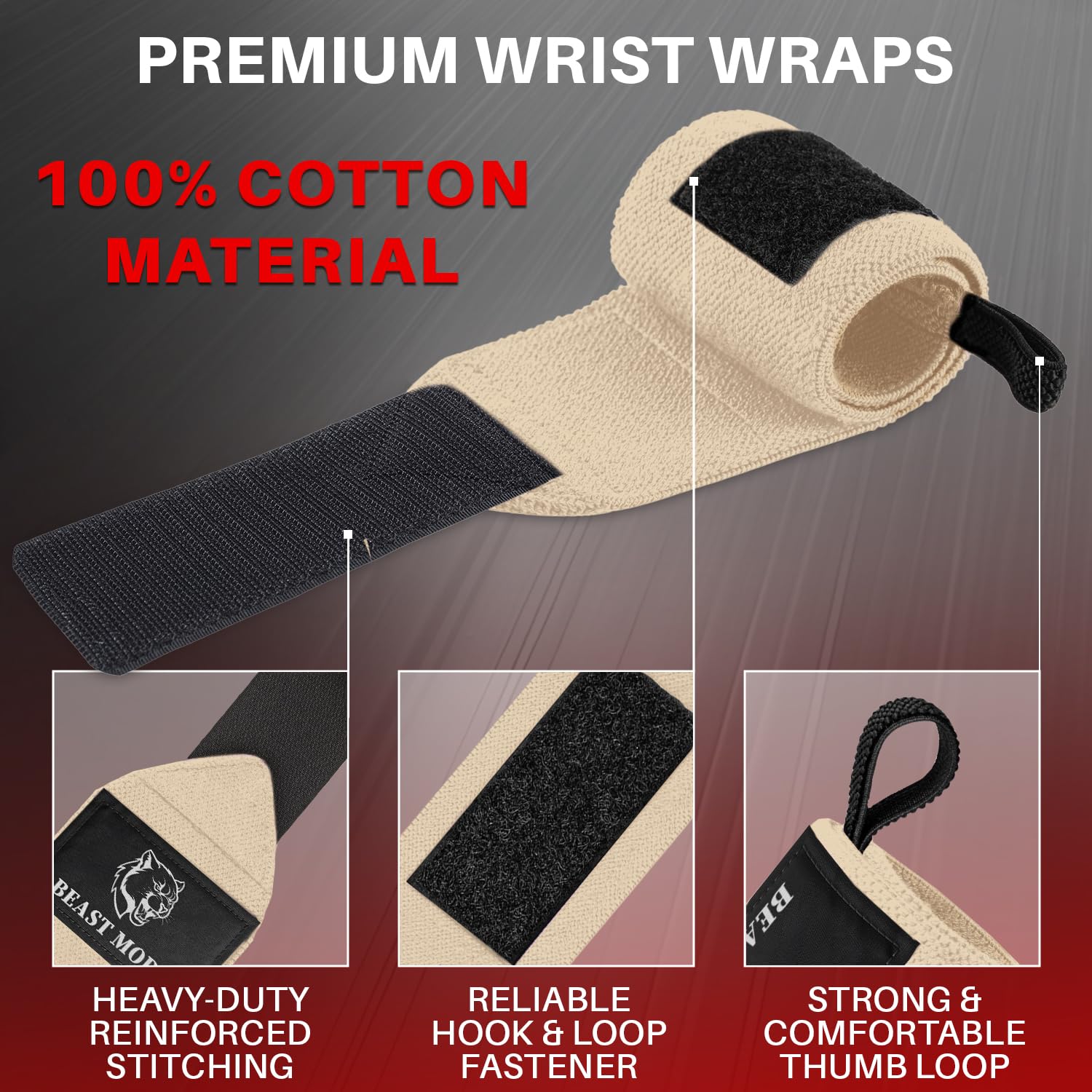 Wrist Wraps – Queen of Lifts – Yellow – 12 - image 3