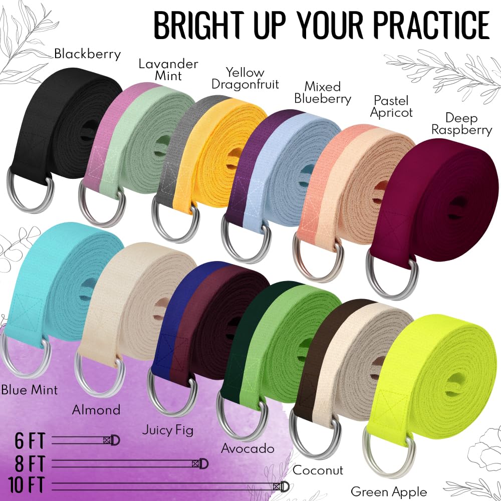 Yoga Straps – Polycotton – Black – 10 ft - image 7