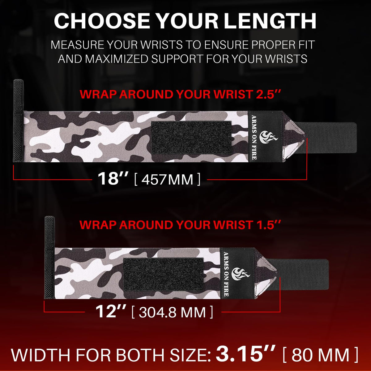 Wrist Wraps – Queen of Lifts – Black Camo – 18 - image 5