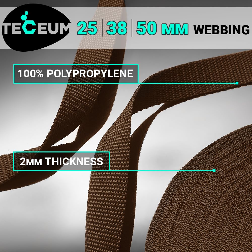 2" Inch Webbing – Brown – 10 Yards - image 2