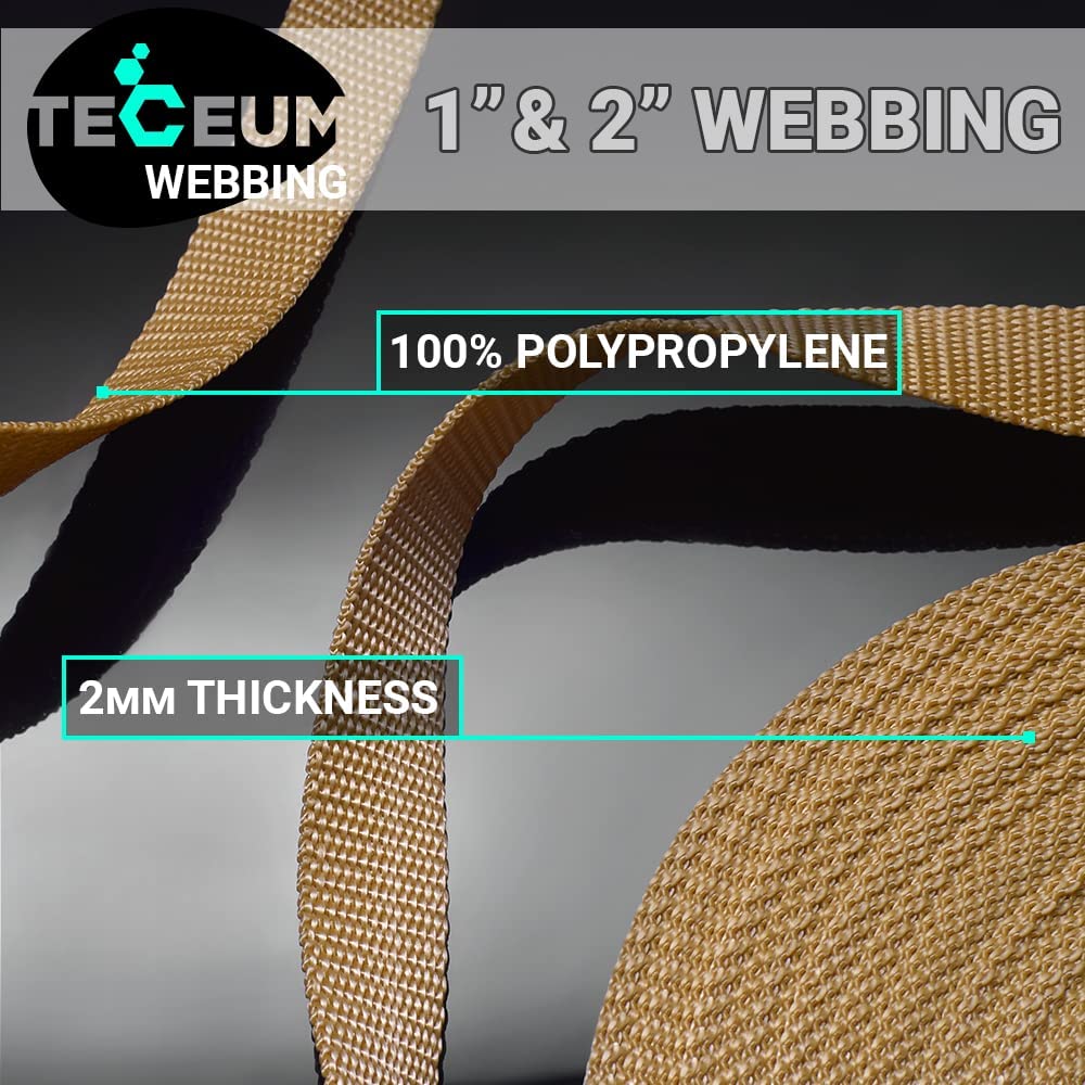 2" Inch Webbing – Caramel (prev. Gold) – 10 Yards - image 2
