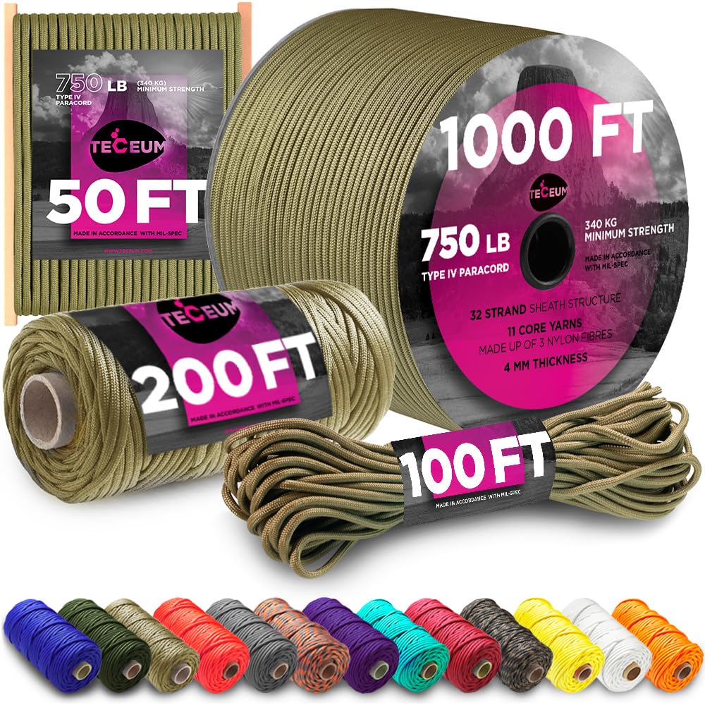 Paracord IV 750 Coyote Brown – 1000 ft - image 1