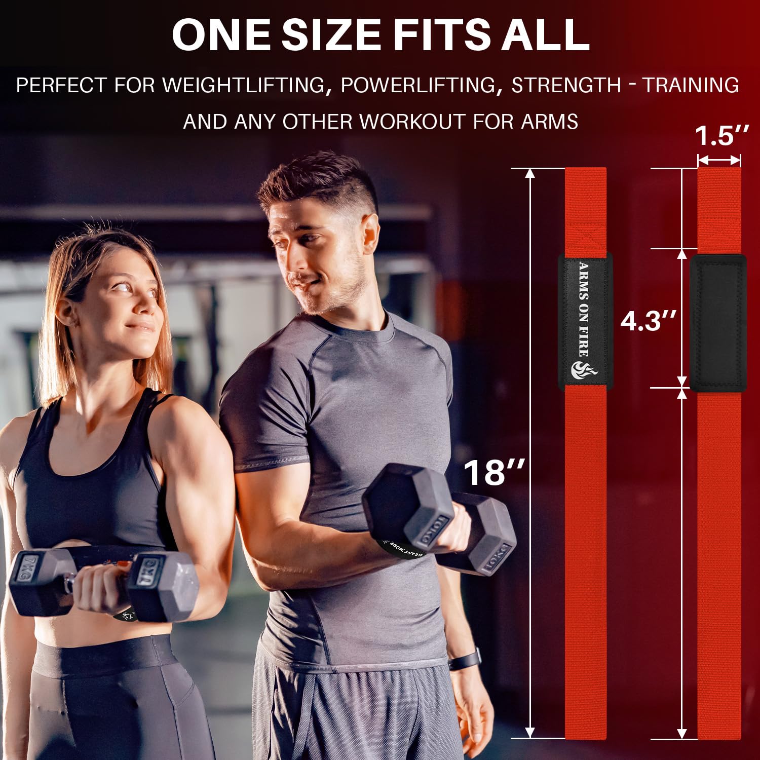 Wrist Straps – Arms on Fire – Red - image 5