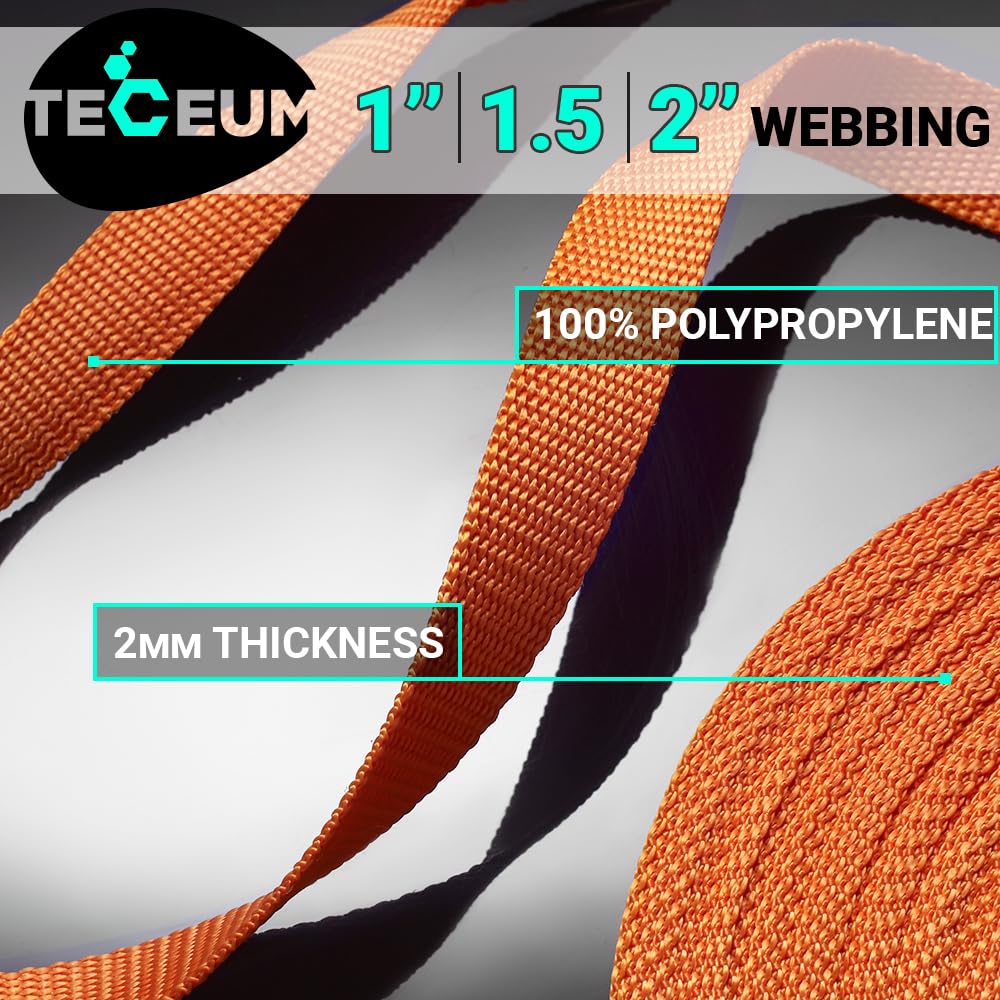 1.5" Inch Webbing – Orange – 10 Yards - image 2