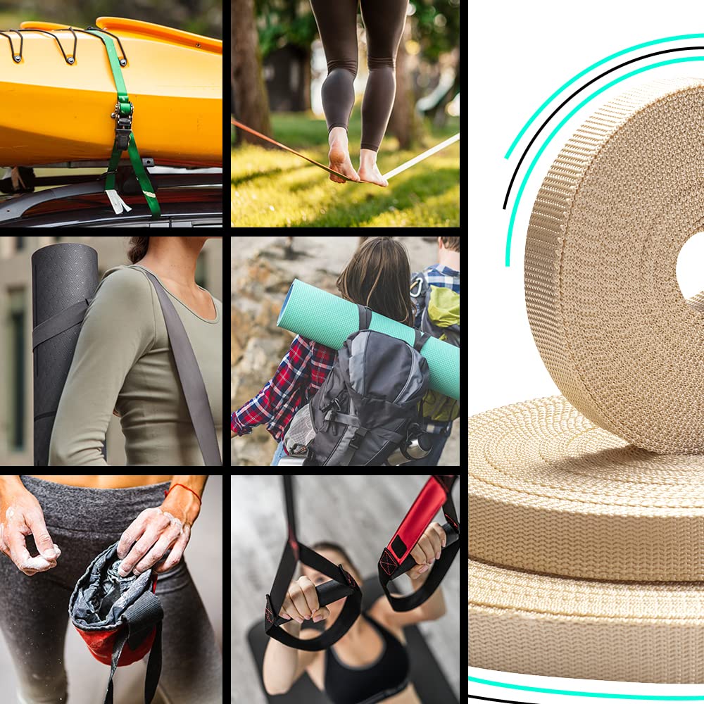 1 Inch Webbing – Tan – 50 Yards - image 6