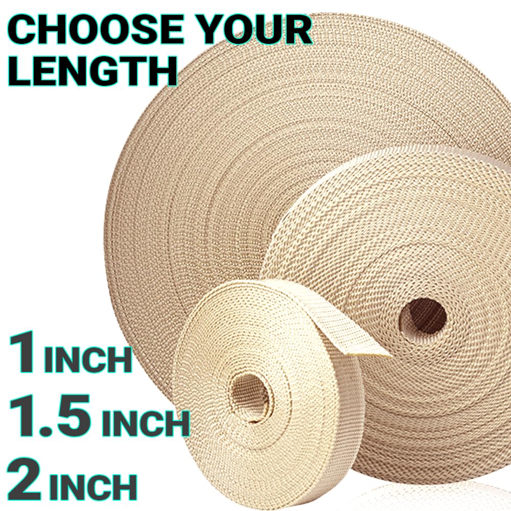 1.5" Inch Webbing – Tan – 25 Yards - image 9