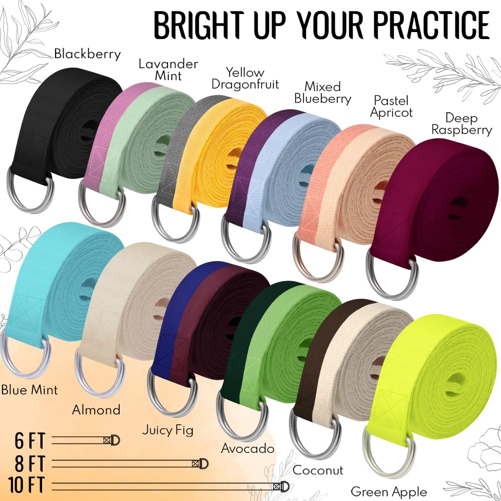 Yoga Straps – Polycotton – Pastel Orange – 6 ft - image 7