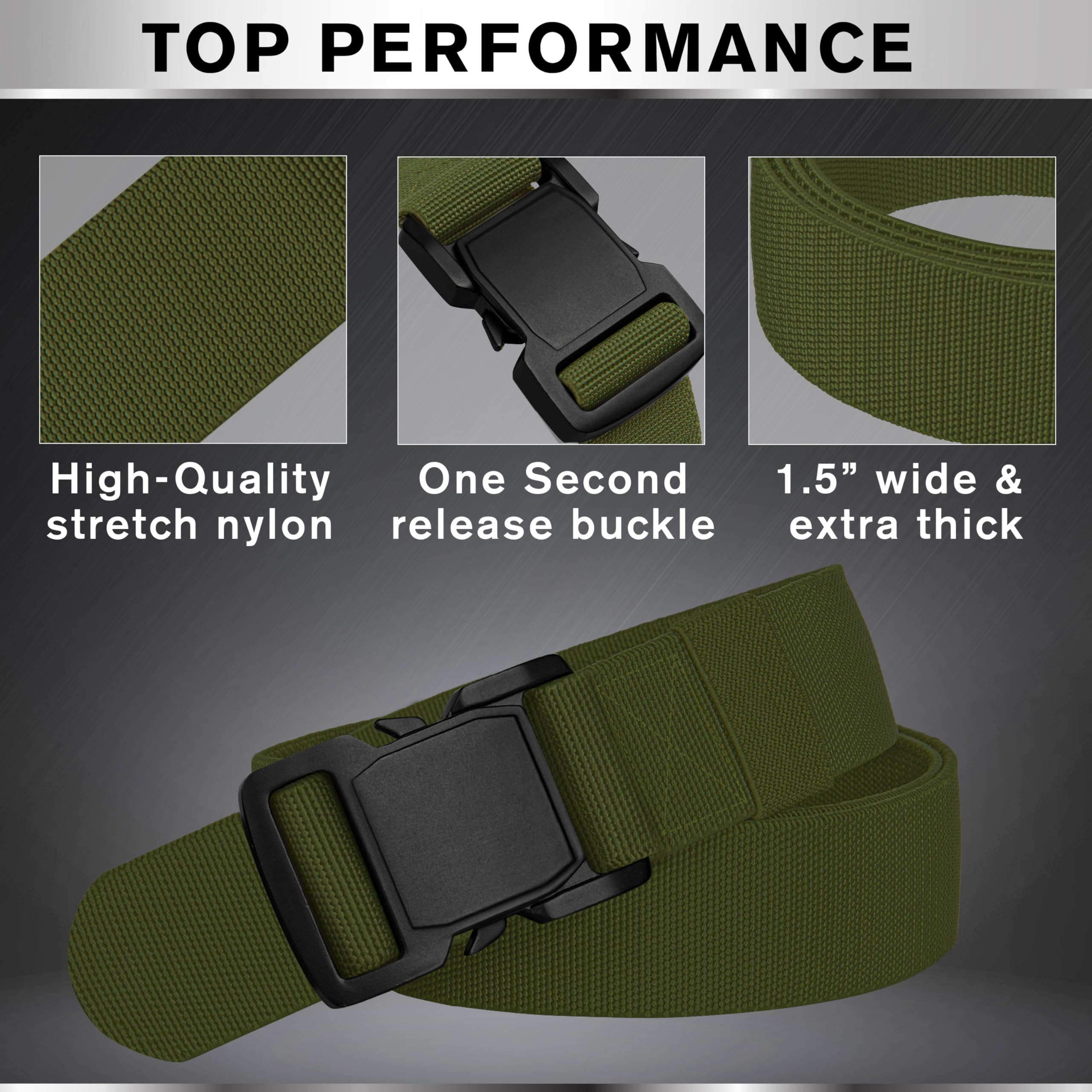 Tactical Belt – Green – B5 – S - image 4