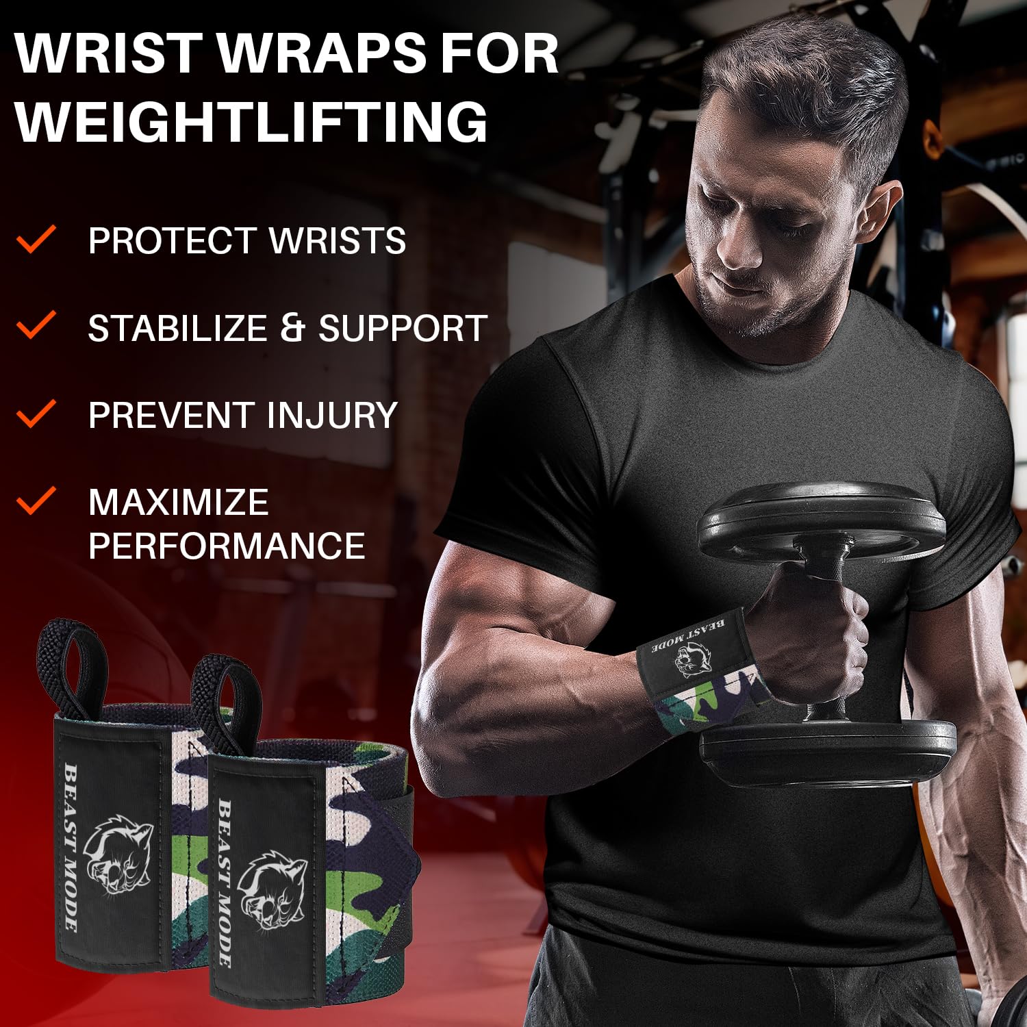 Wrist Wraps – Arms on Fire – Camo – 12 - image 2