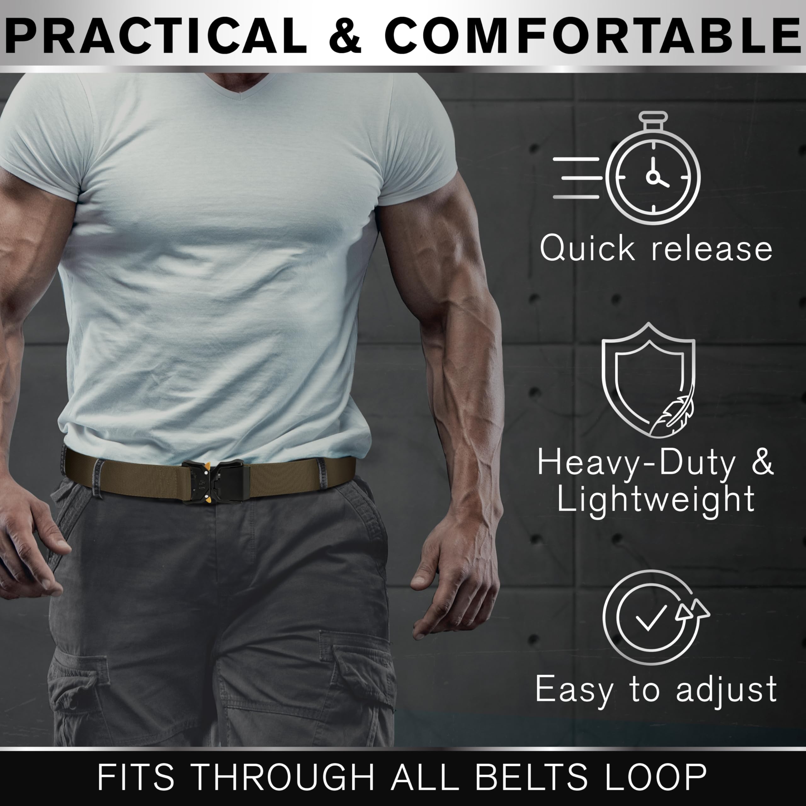 Tactical Belt – Brown – B1 – M - image 4