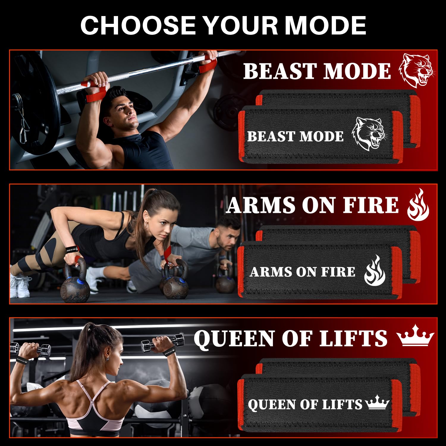 Wrist Straps – Arms on Fire – Red - image 4