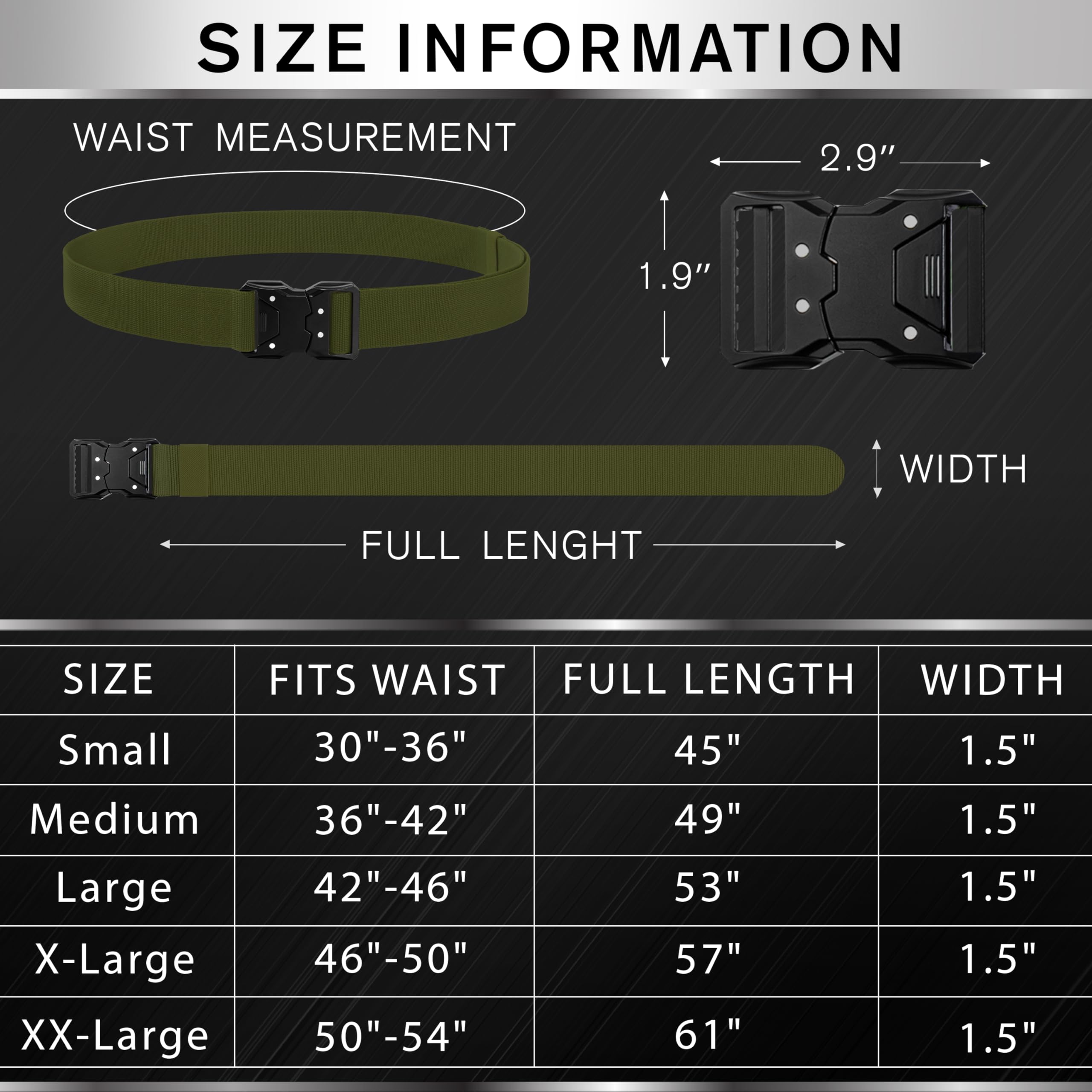 Tactical Belt – Green – B6 – M - image 7