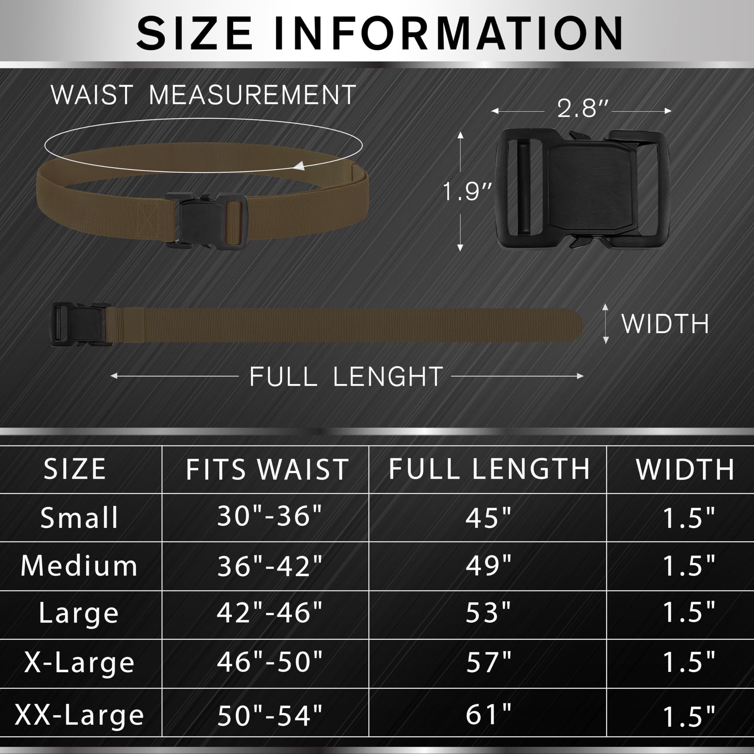 Tactical Belt – Brown – B5 – S - image 9