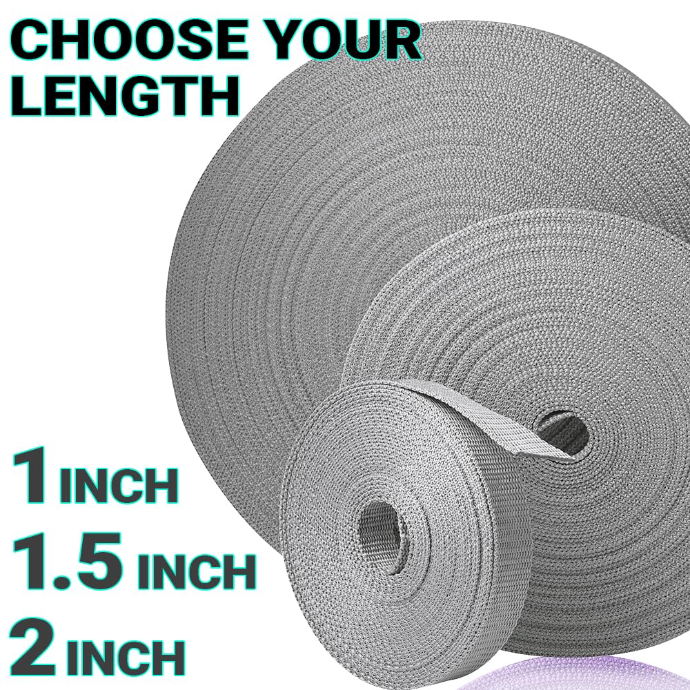 1 Inch Webbing – Light Gray – 10 Yards - image 9
