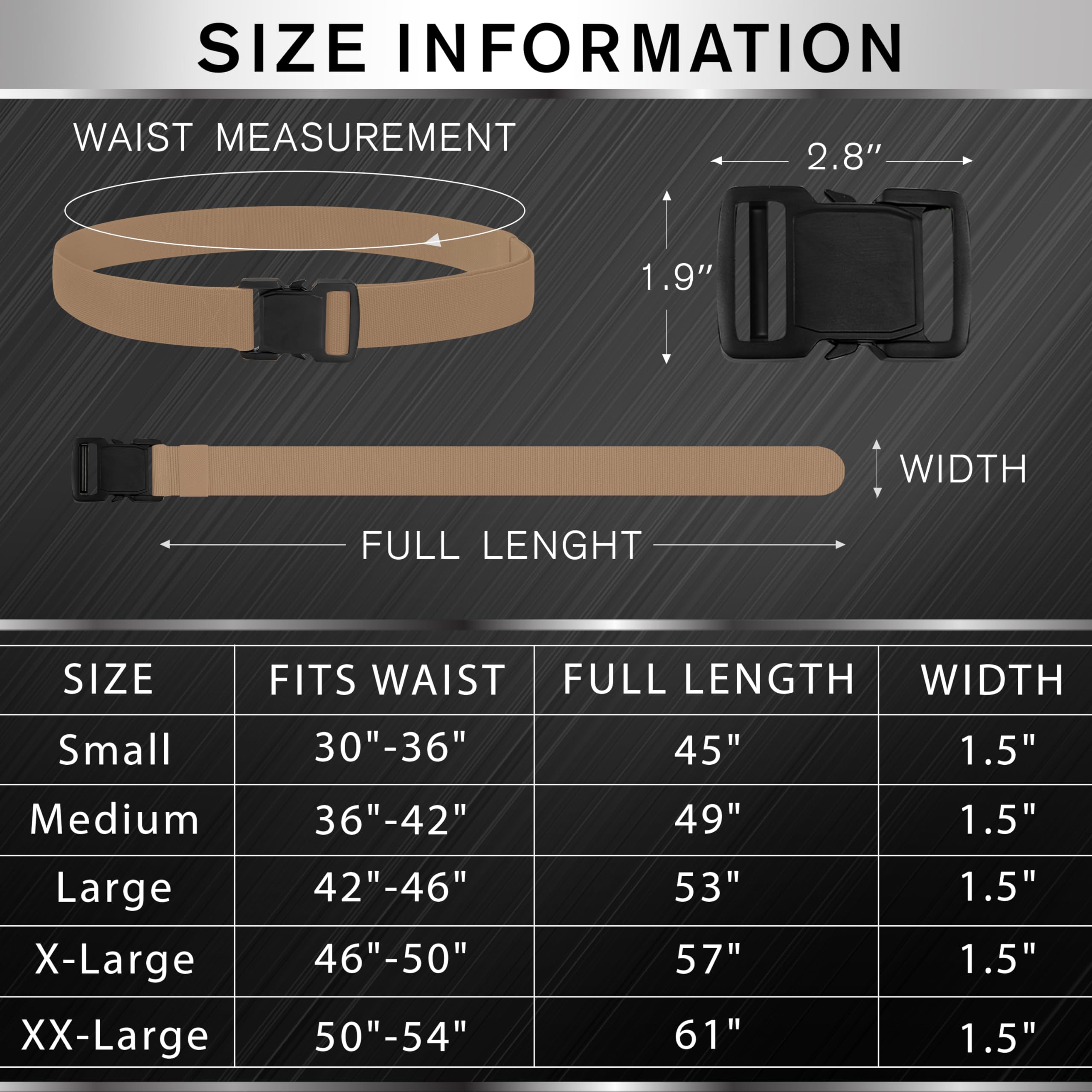 Tactical Belt – Coyote – B5 – S - image 7