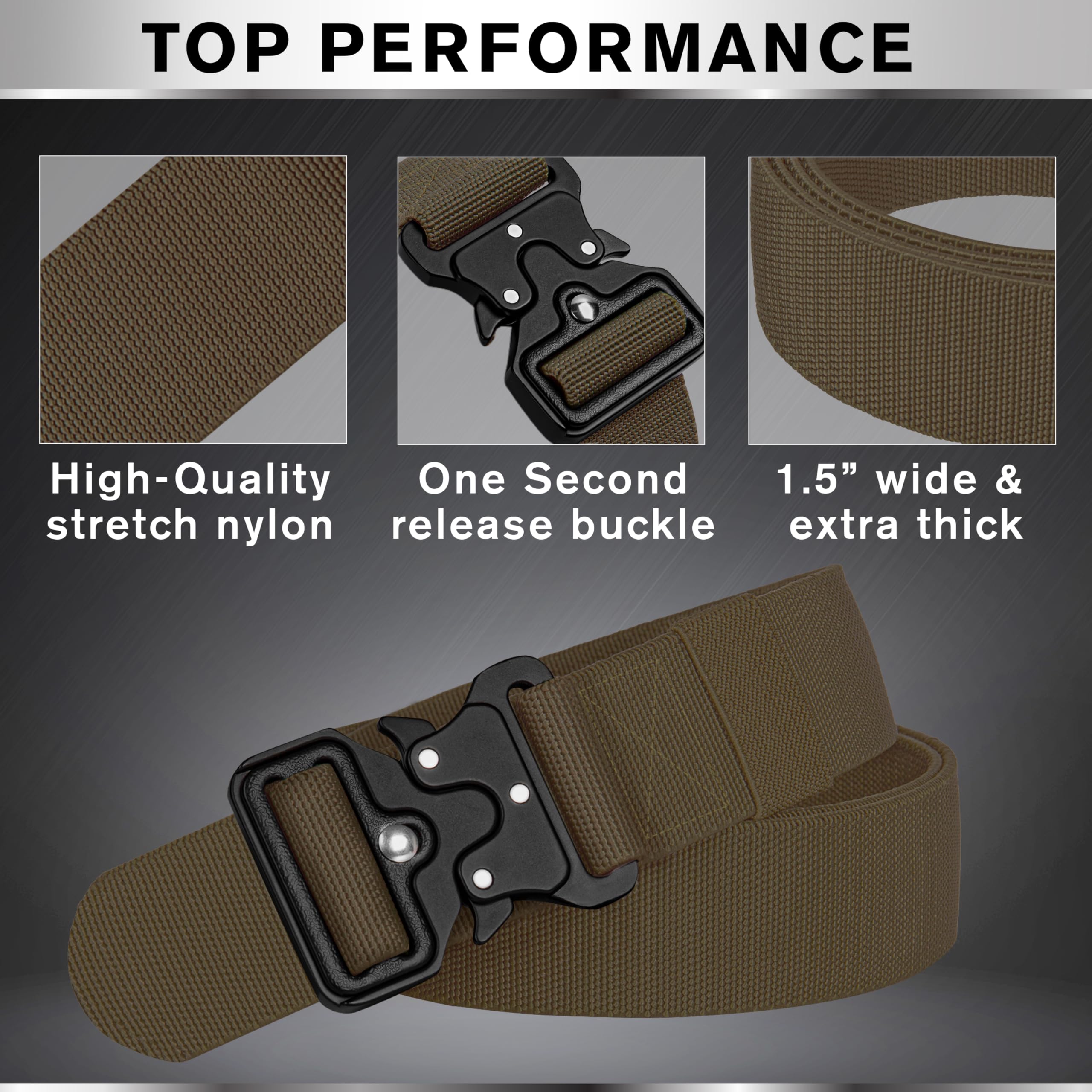 Tactical Belt – Brown – B3 – M - image 3