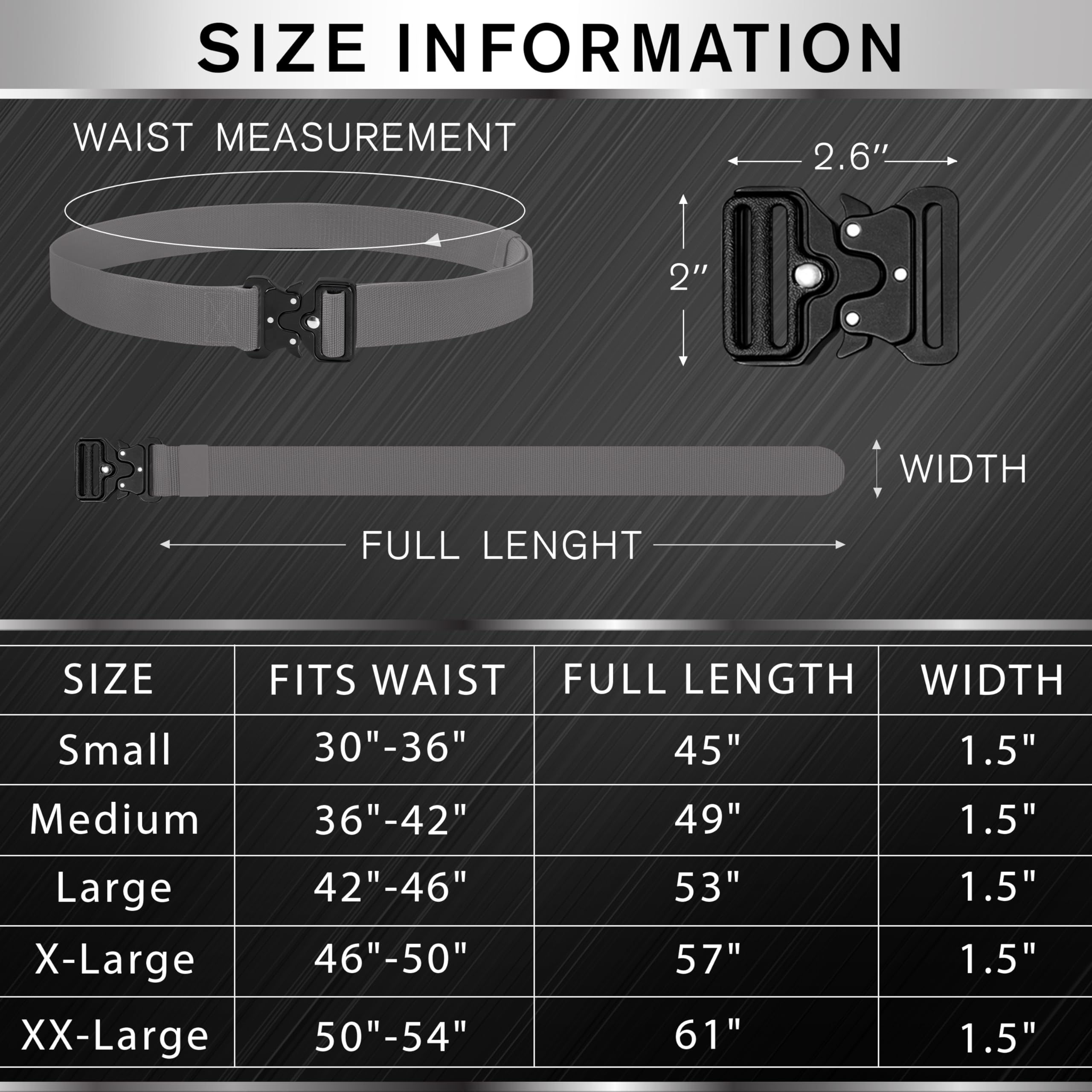 Tactical Belt – Gray – B3 – L - image 9