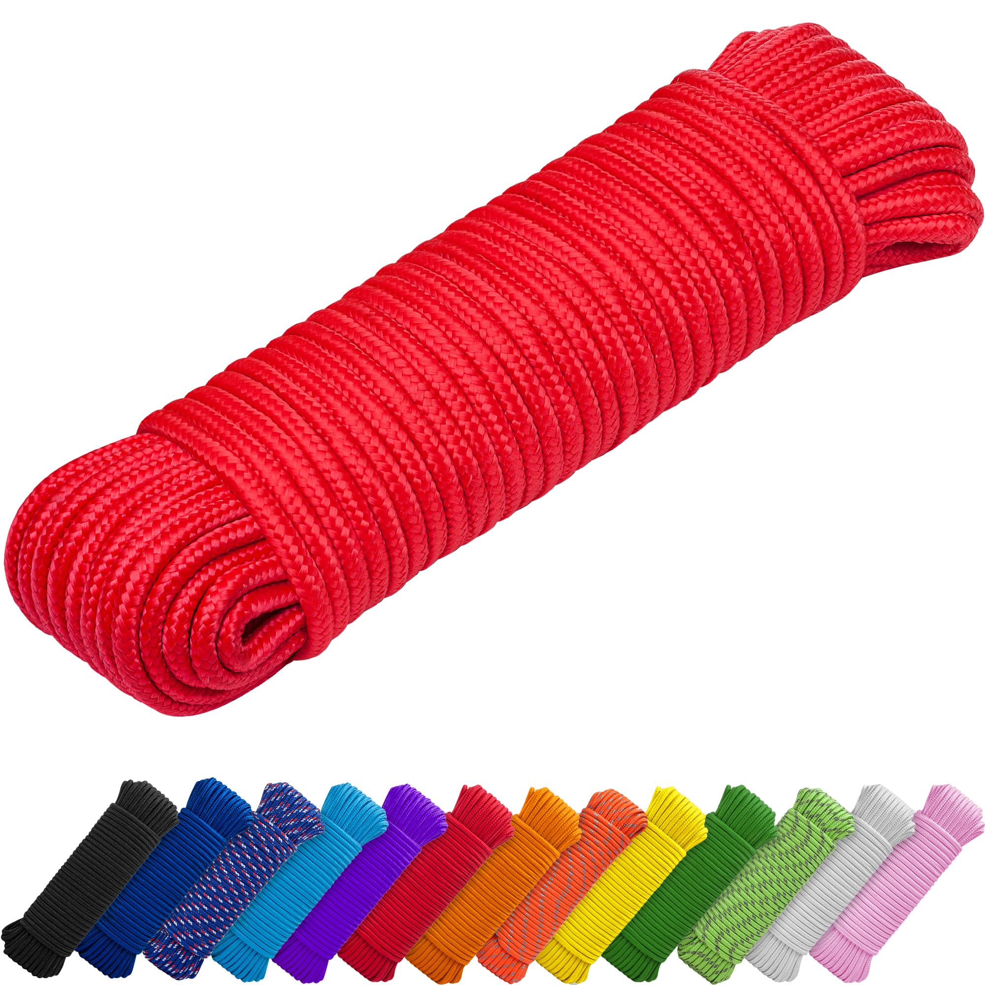 Rope Polypropylene 3/8" 90 ft Red - image 1