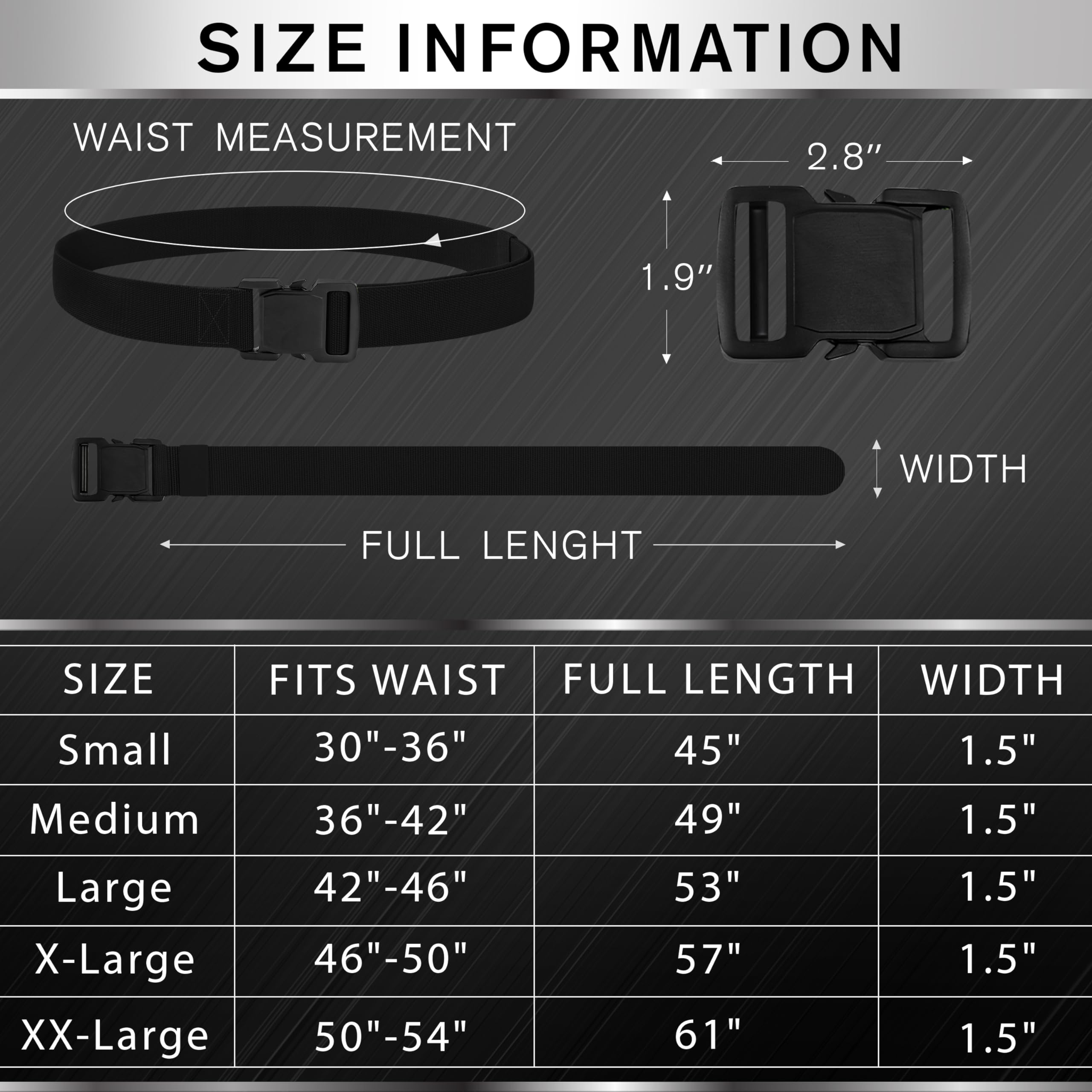 Tactical Belt – Black – B5 – L - image 9