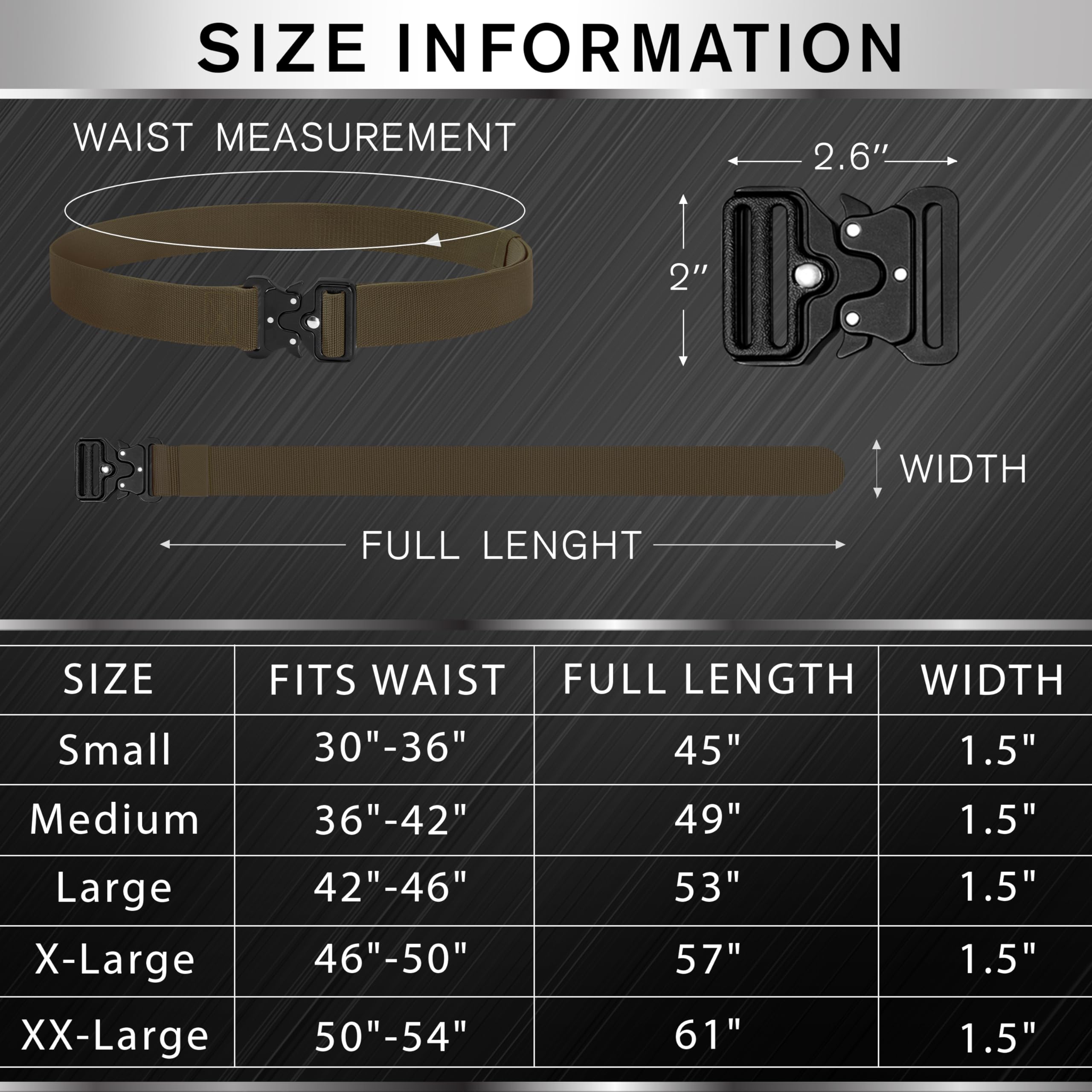 Tactical Belt – Brown – B3 – M - image 7