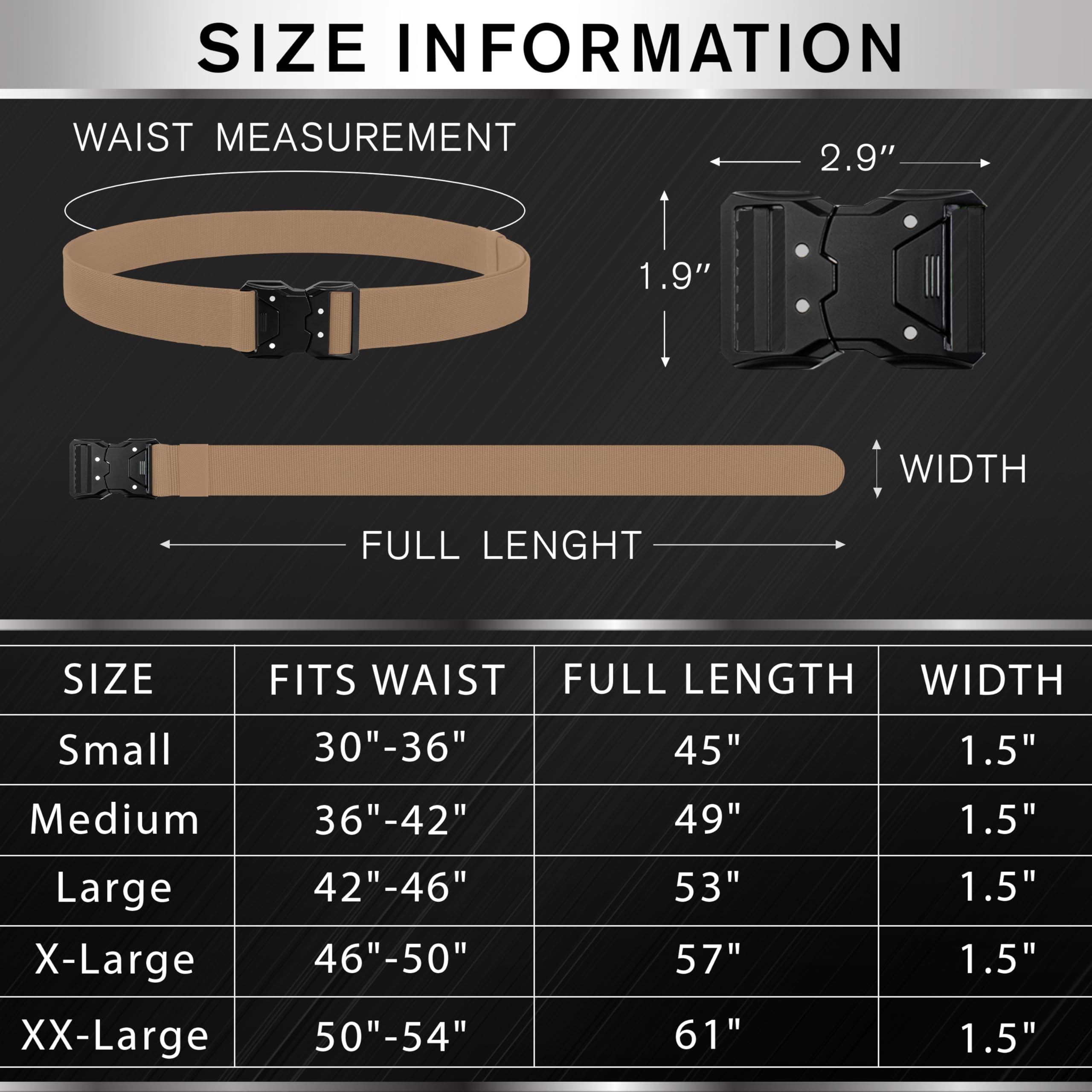 Tactical Belt – Coyote – B6 – S - image 6