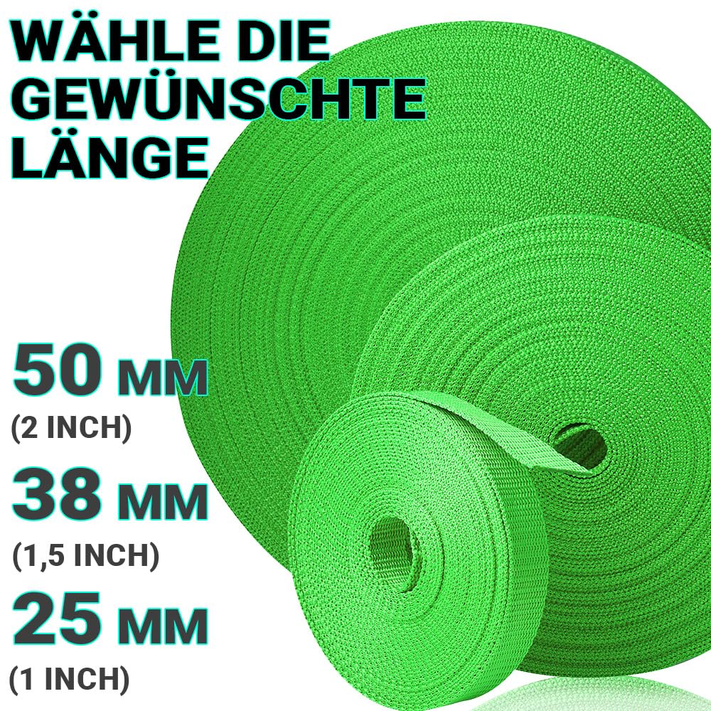 2" Inch Webbing – Grass Green – 50 Yards - image 9