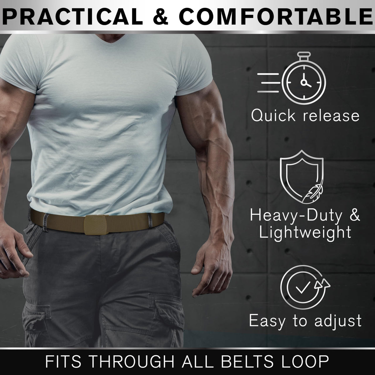 Tactical Belt – Brown – B2 – S - image 4