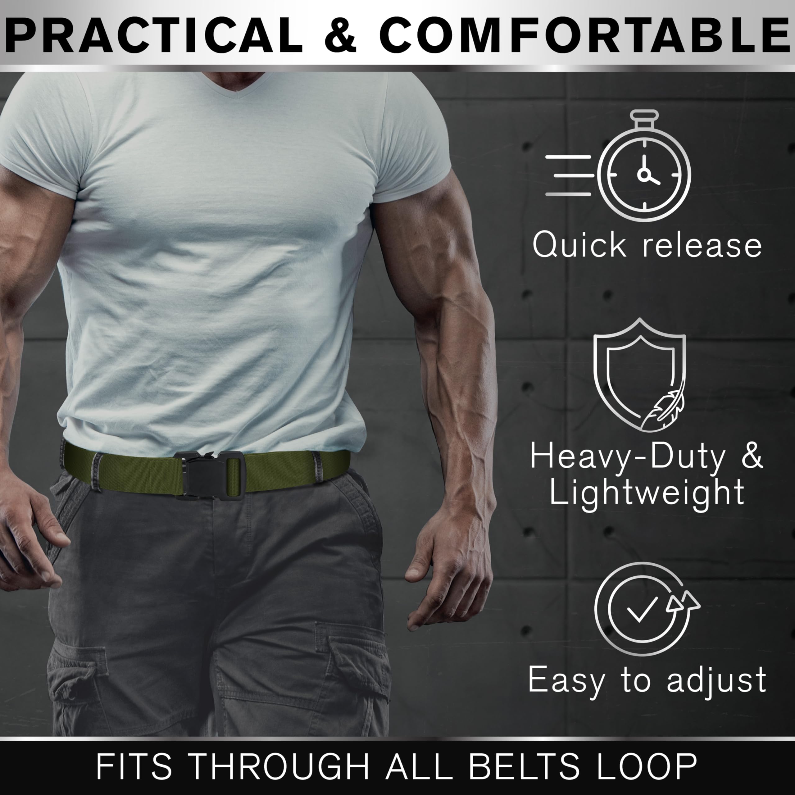 Tactical Belt – Green – B5 – L - image 4