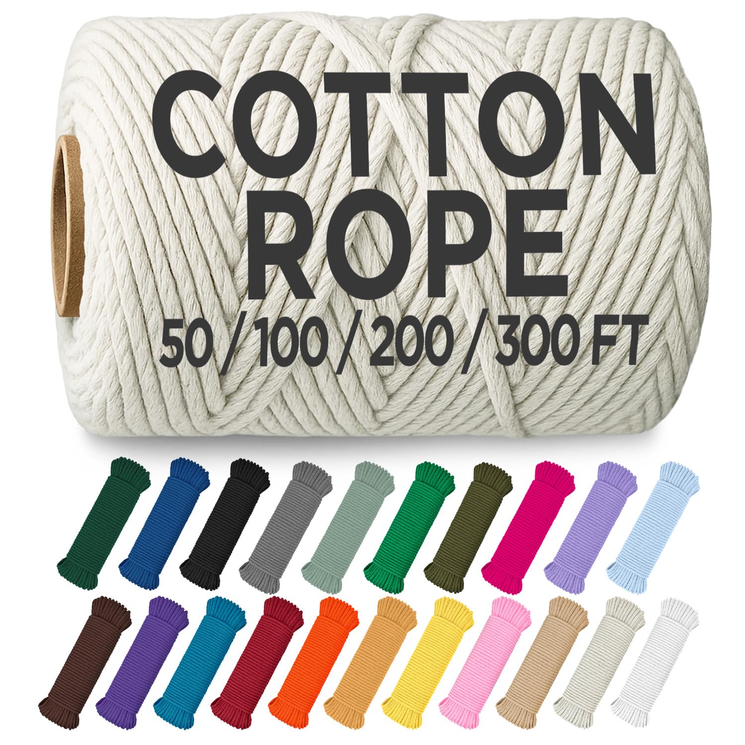 Rope Cotton 3/16" 300 feet Natural - image 1