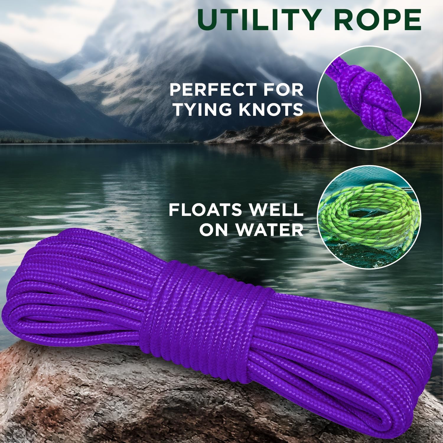Rope Polypropylene 3/8" 90 ft Purple - image 3