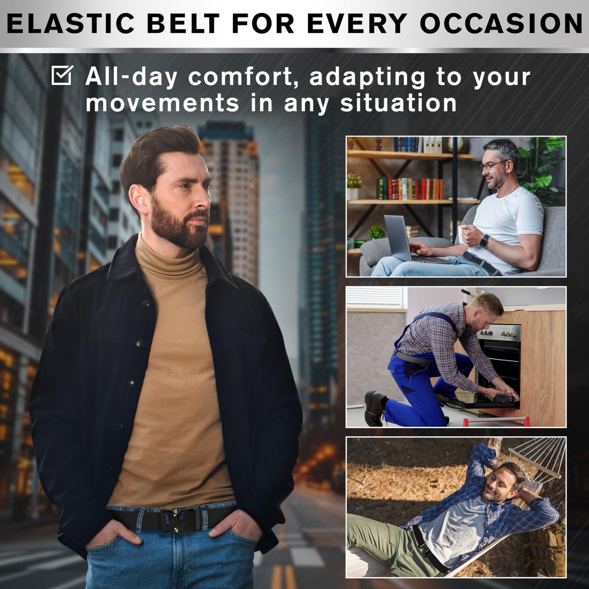 Tactical Belt – Black – B1 – S - image 2