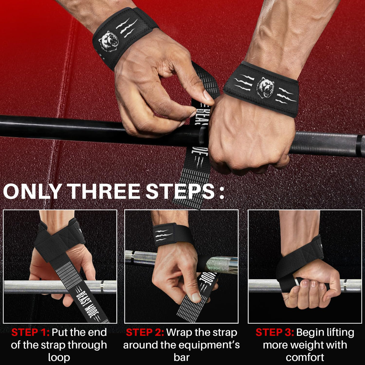 Wrist Straps – Grizzly – Black and White - image 7