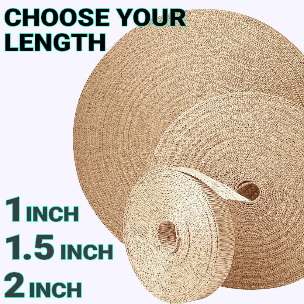1 Inch Webbing – Champagne (prev. Cream) – 50 Yards - image 7