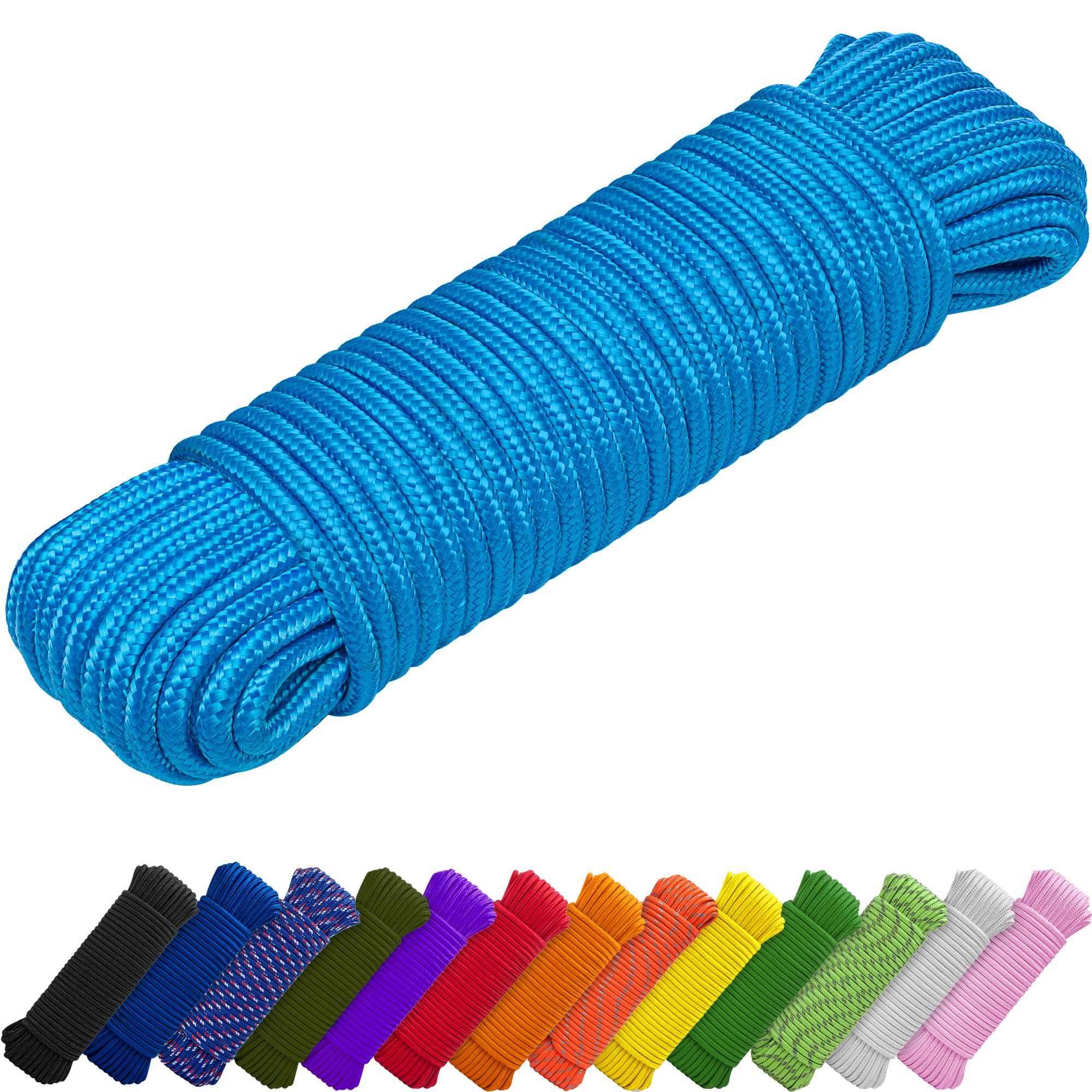 Rope Polypropylene 3/8" 90 ft Sky Blue - image 1