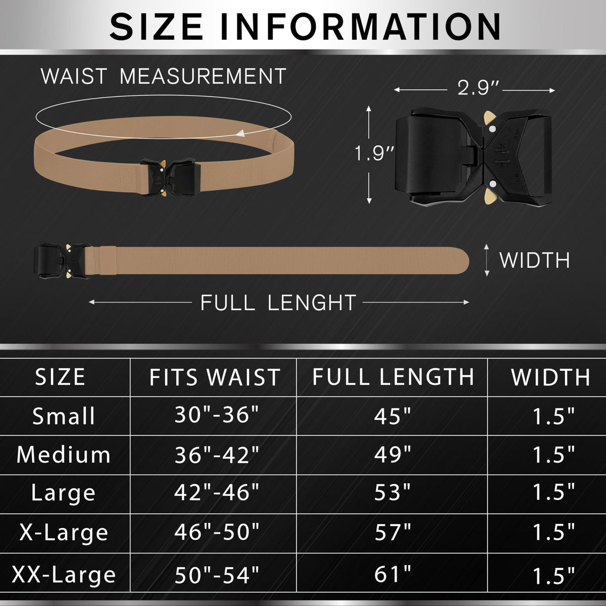 Tactical Belt – Coyote – B1 – L - image 9