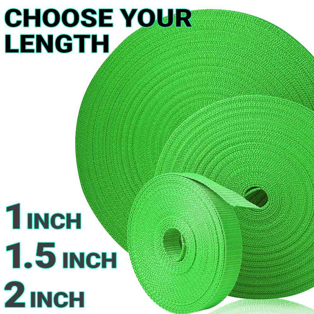 1.5" Inch Webbing – Grass Green – 10 Yards - image 9