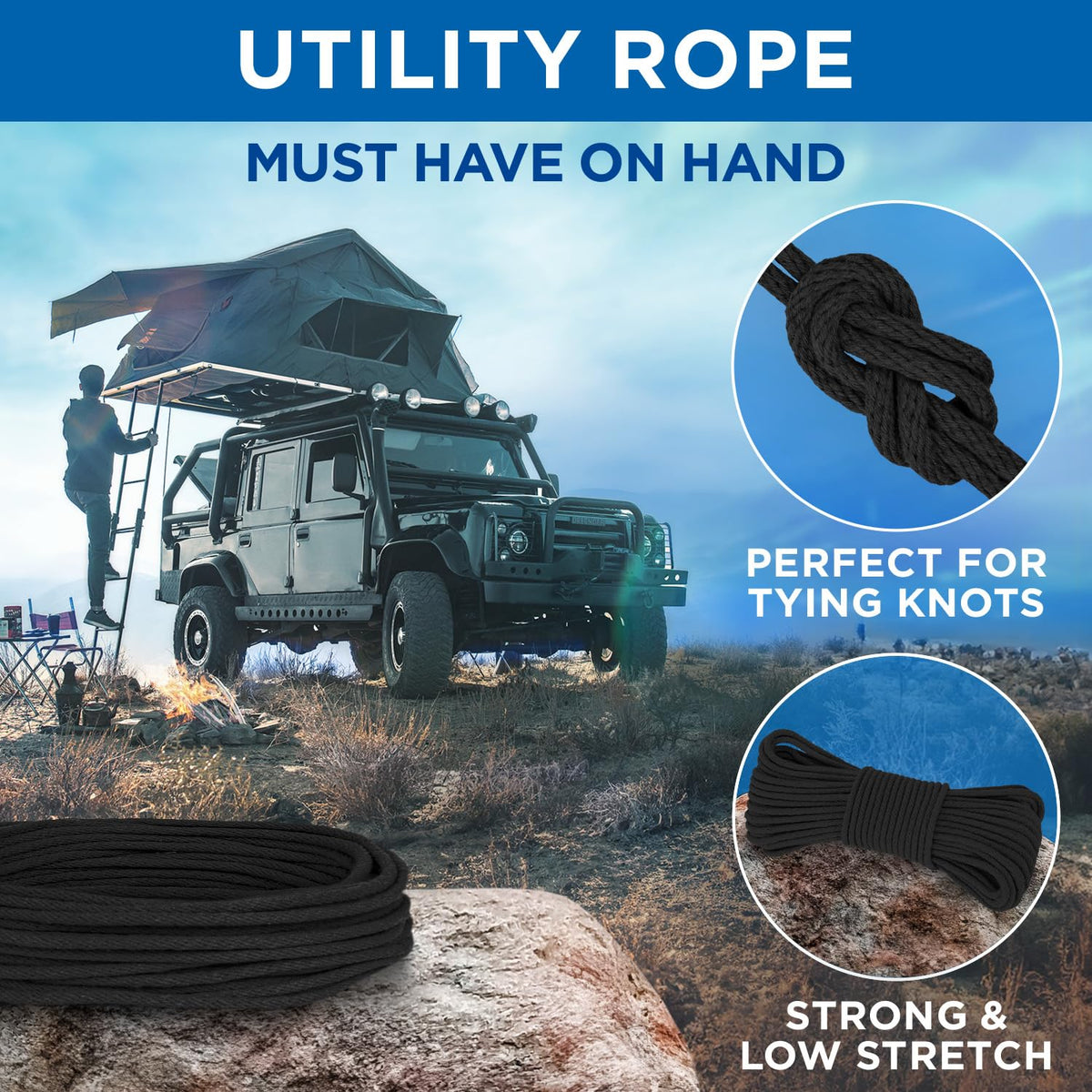 Rope Cotton 3/16" 300 feet Black - image 6