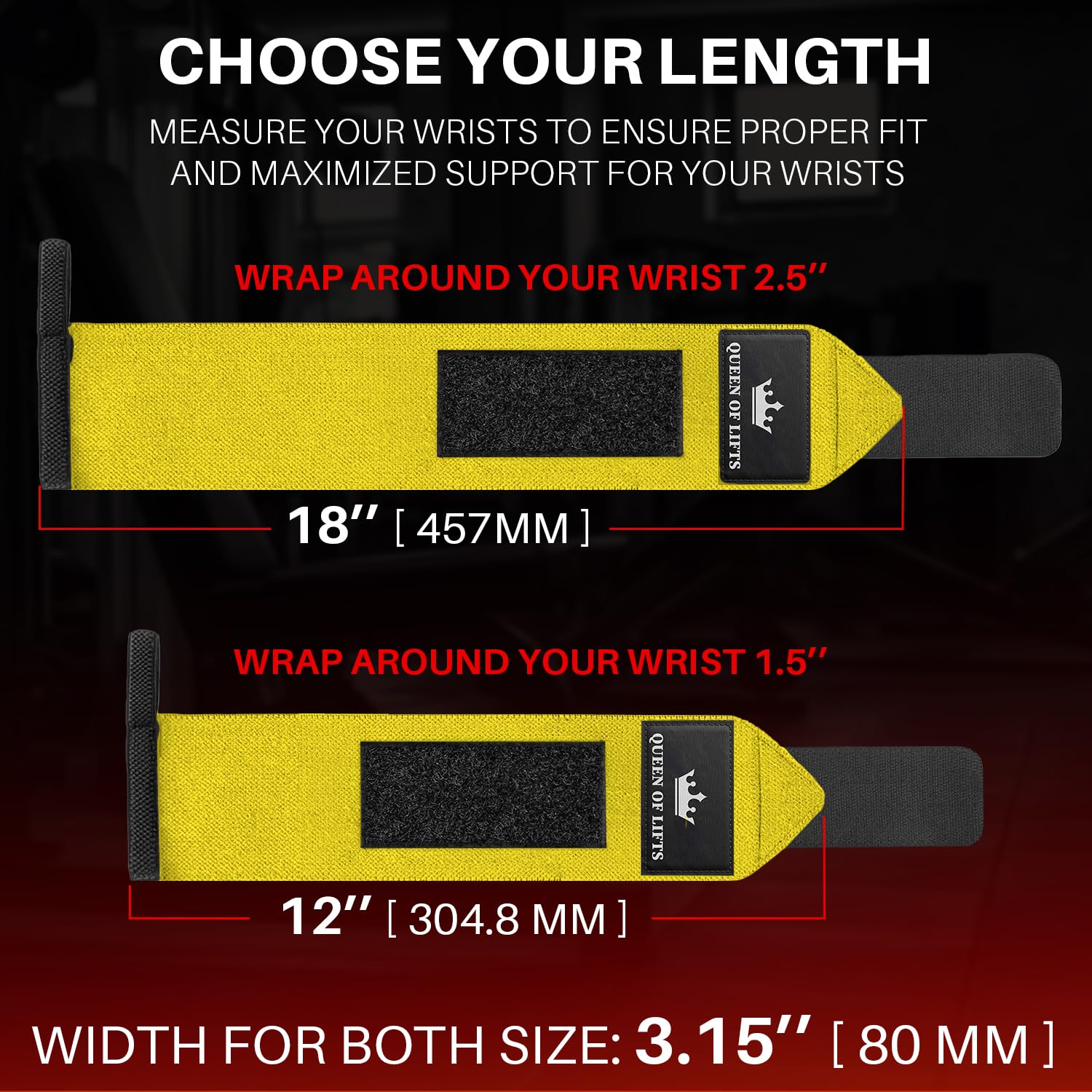 Wrist Wraps – Arms on Fire – Yellow – 18 - image 5