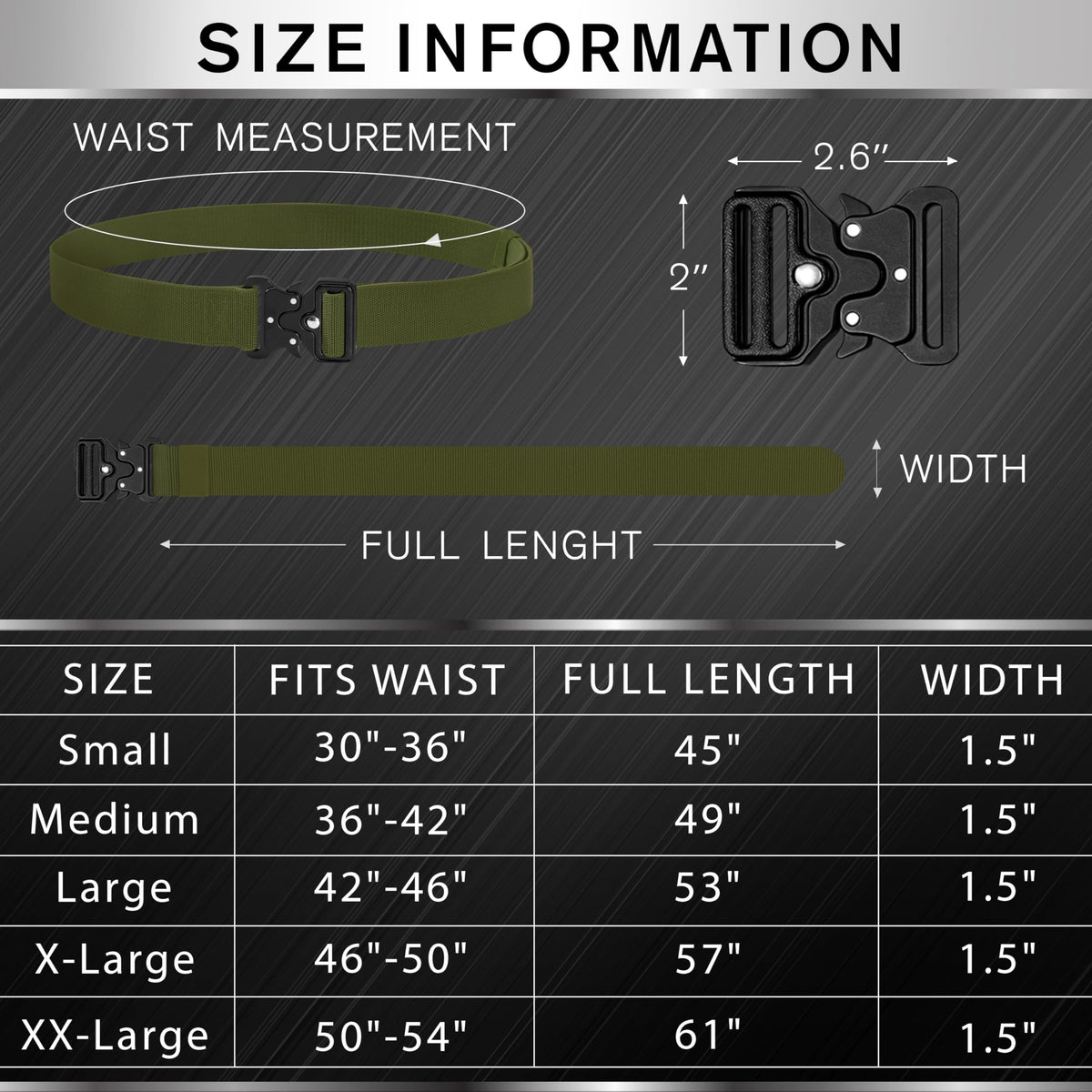 Tactical Belt – Green – B3 – L - image 7
