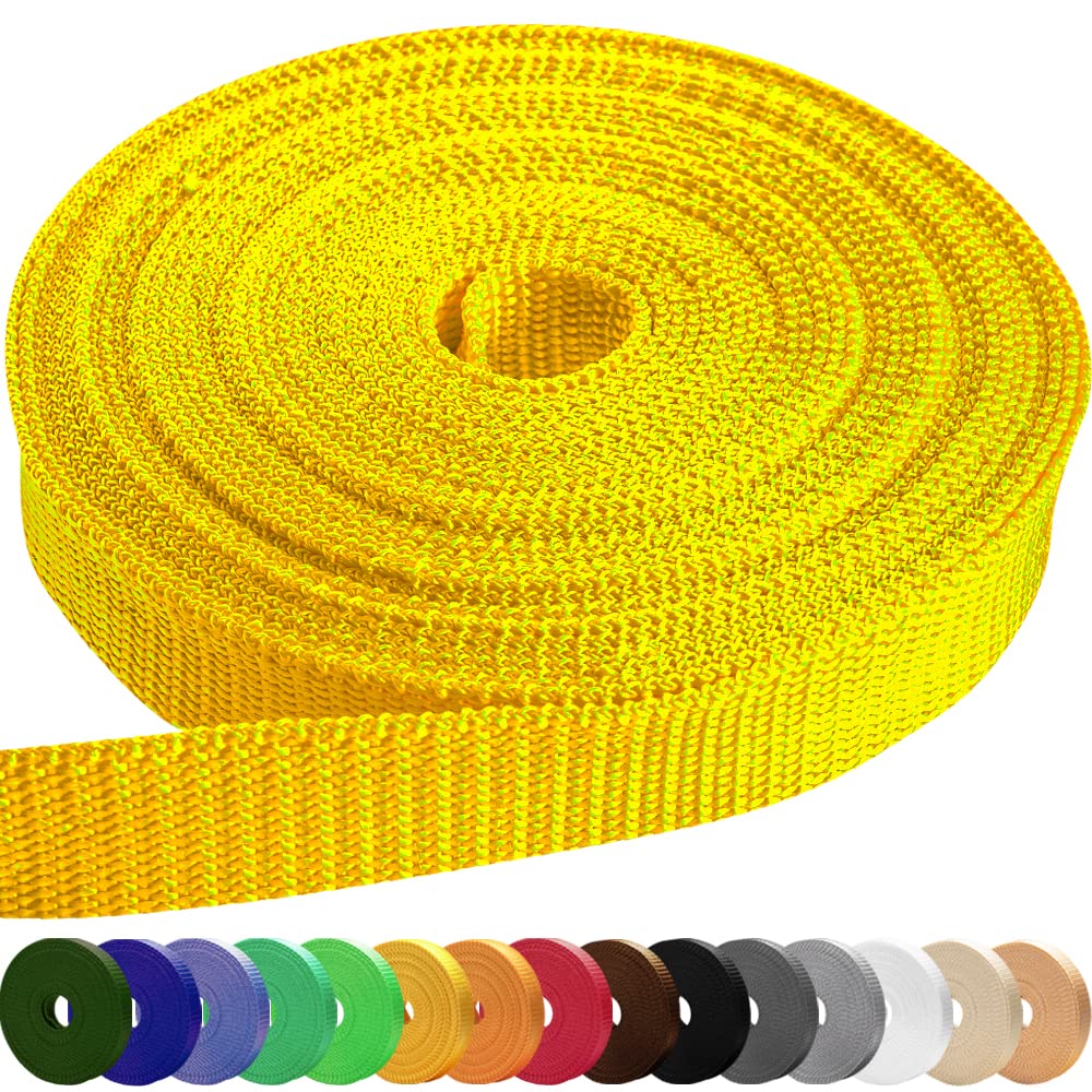 1 Inch Webbing – Honey Yellow – 25 Yards - image 1