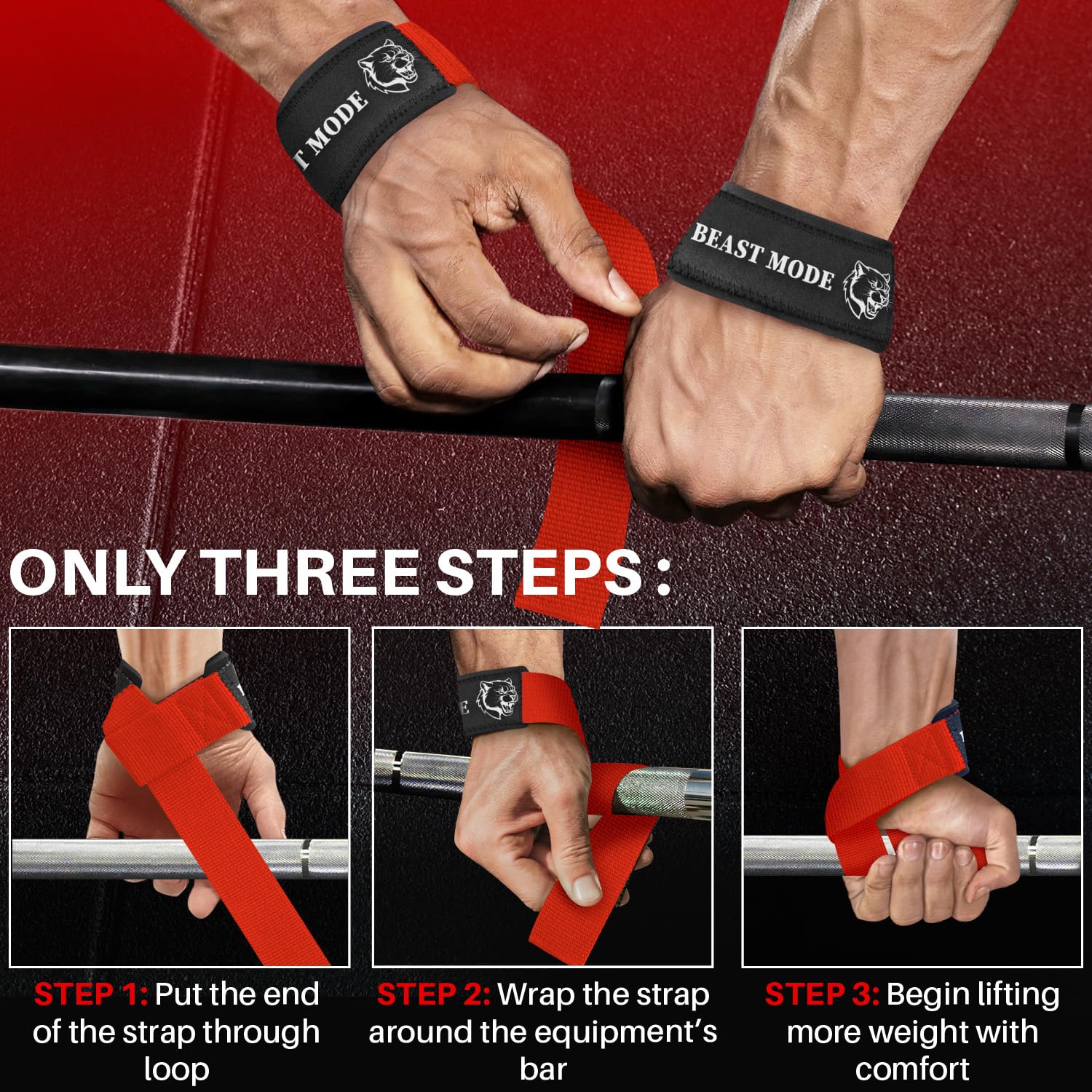 Wrist Straps – Arms on Fire – Red - image 7