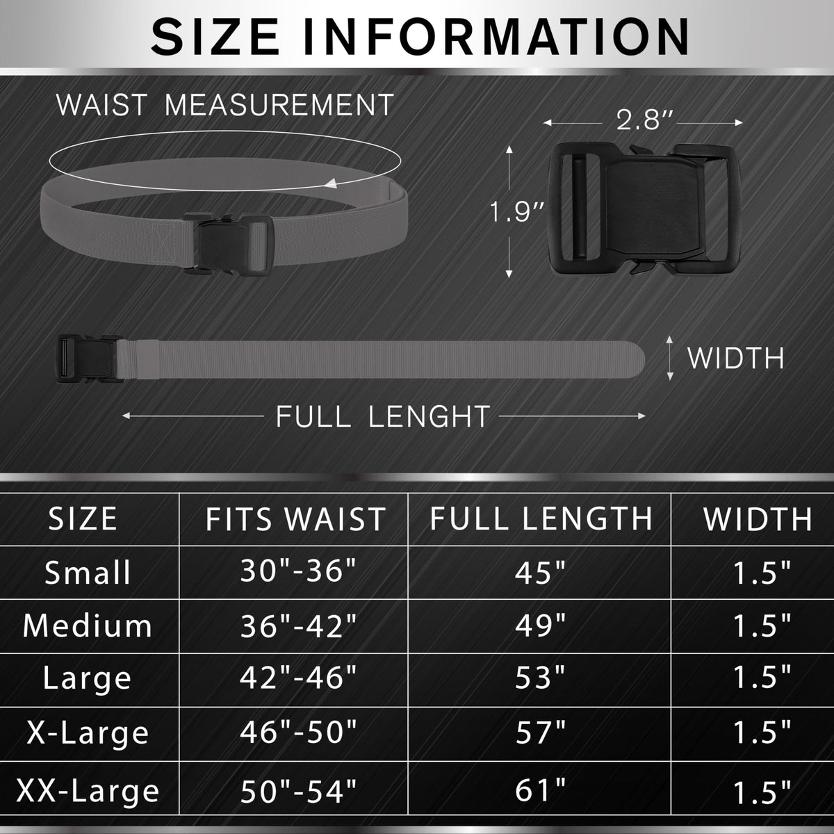 Tactical Belt – Gray – B5 – M - image 7