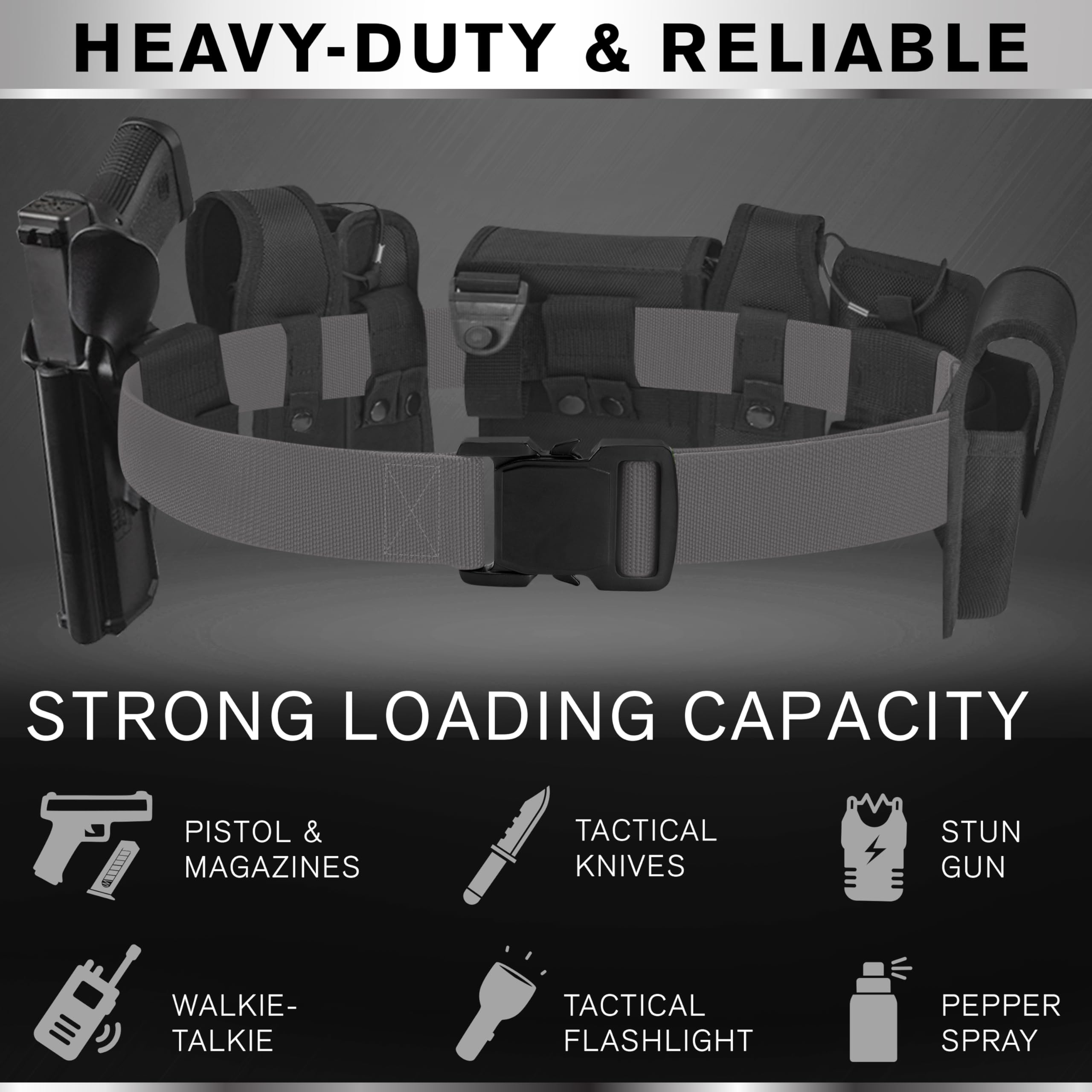Tactical Belt – Gray – B5 – L - image 3